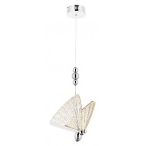 METAL LED AND ACRYLIC GOLD AND CHROME PLATED CHANDELIER 30 CM DIAMETER LOAD: 85 CM